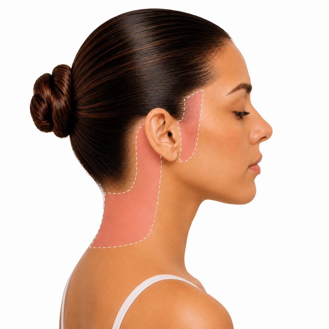 Area covered by Hairline Wax at Eybonee Spa, Thousand Oaks CA