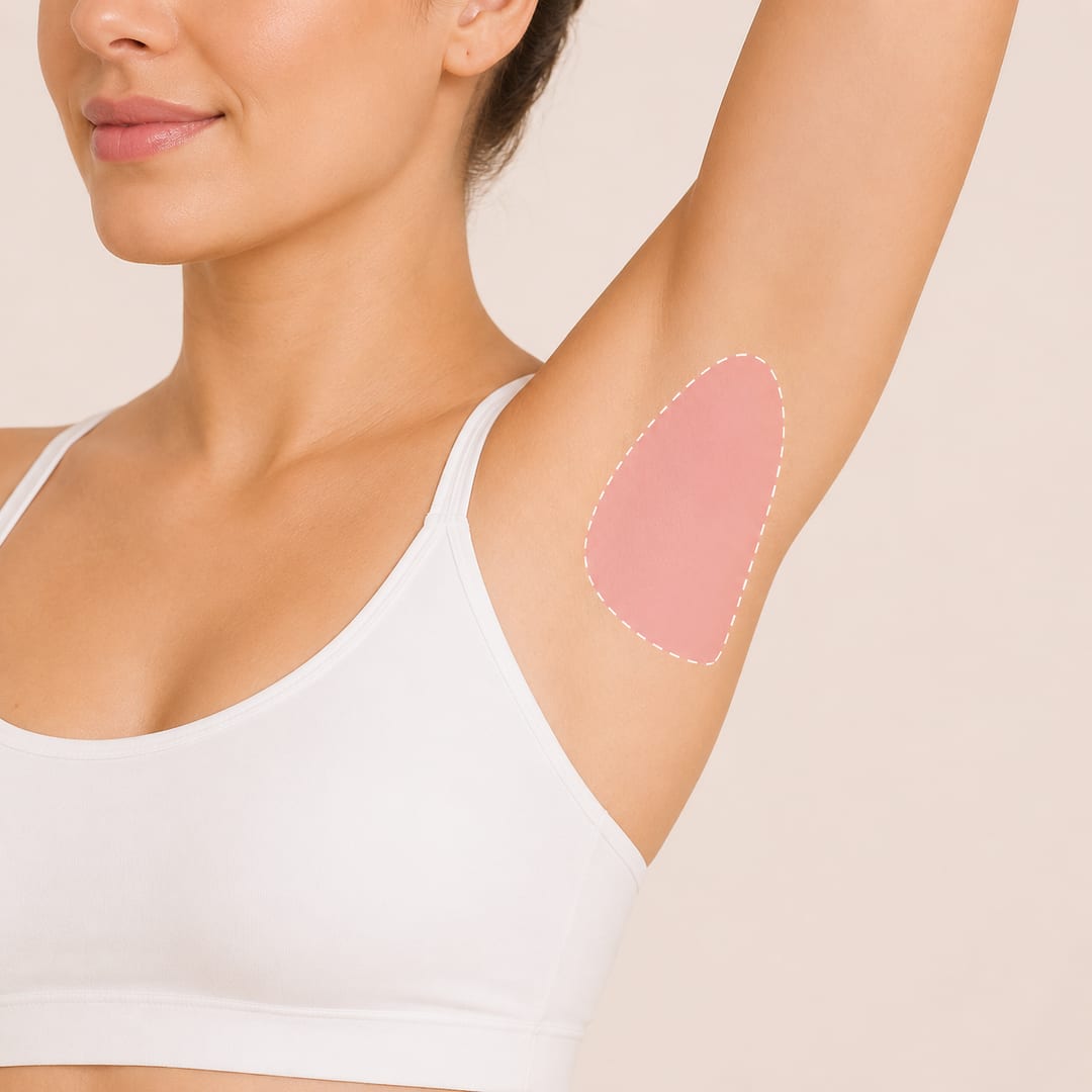 Area covered by Underarms Wax at Eybonee Spa, Thousand Oaks CA